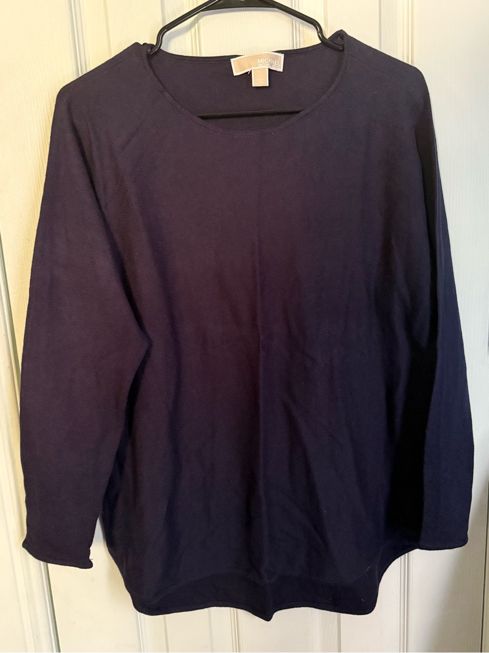 MICHAEL Michael Kors Dark Navy Long-Sleeve Crew Top